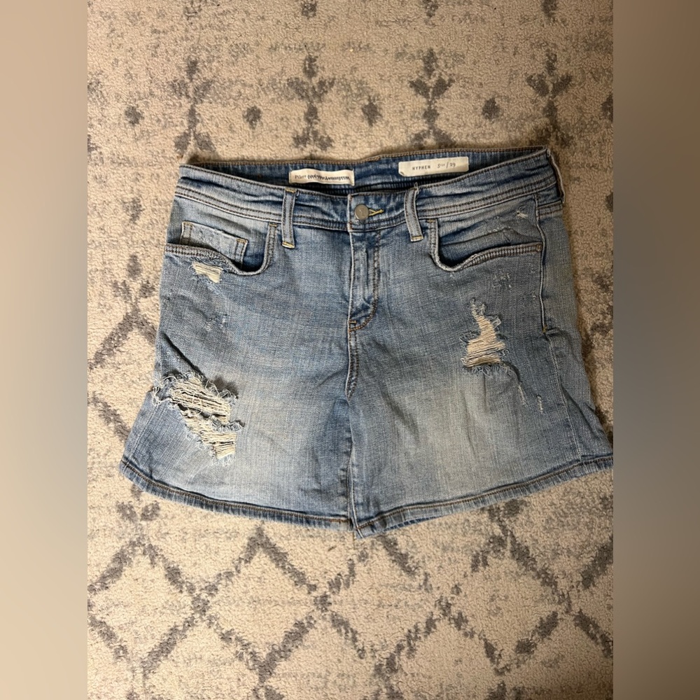Pilcro and the Letterpress Hyphen Denim Distressed Shorts 29 W Y2K Anthropologie